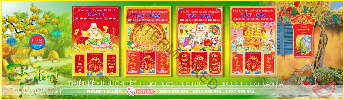 In Bìa Lịch 40x60 In Offset