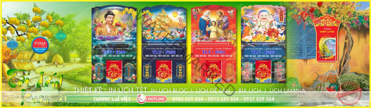 In Bìa Lịch Gập Laminate