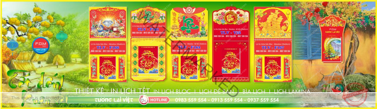 In Bìa Lịch Lò Xo Mini