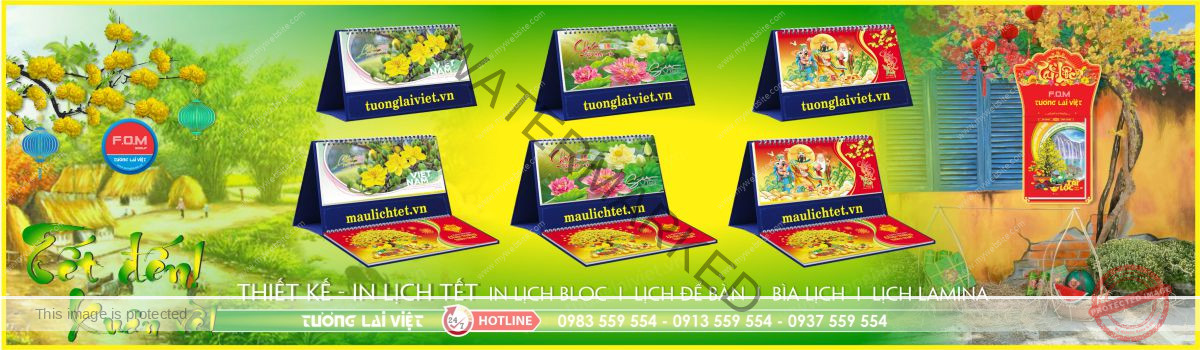 In Lịch Để Bàn 13 Tờ