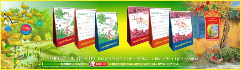 In Lịch Để Bàn Đứng