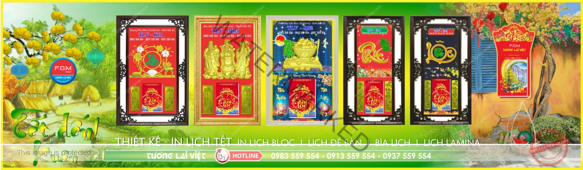 In Lịch Khung Nhựa