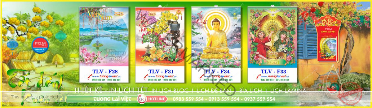 In Lịch Treo Tường 5 Tờ
