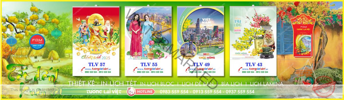 In Lịch Treo Tường 7 Tờ