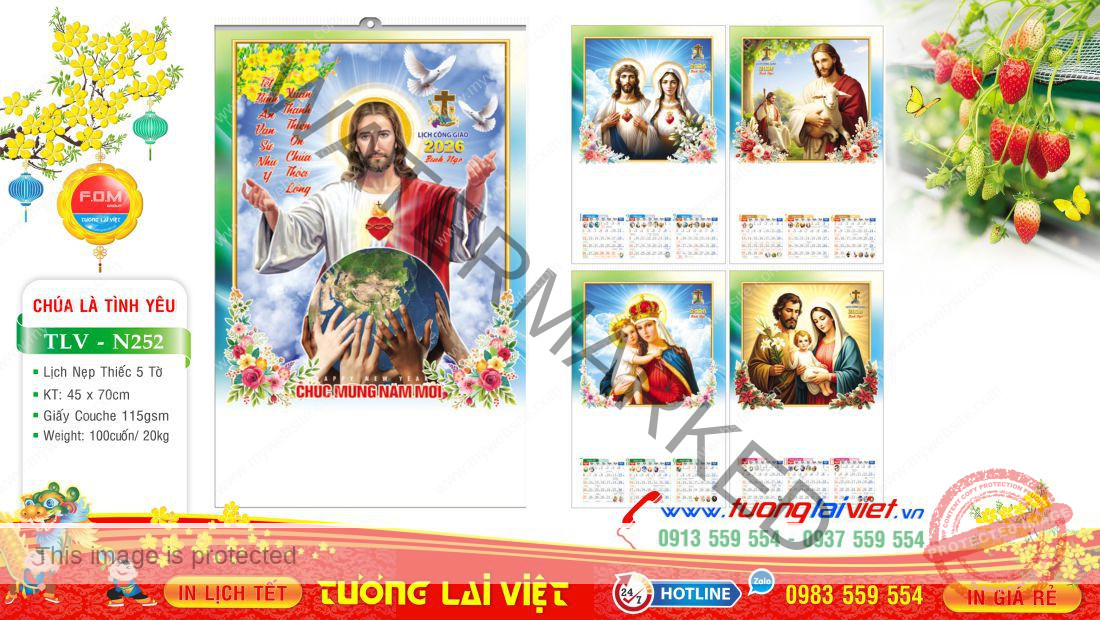 Lịch 5 tờ Chúa giesu
