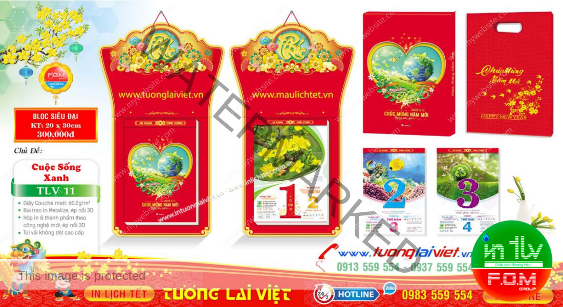 Mẫu Lịch Cuộc Sống Xanh