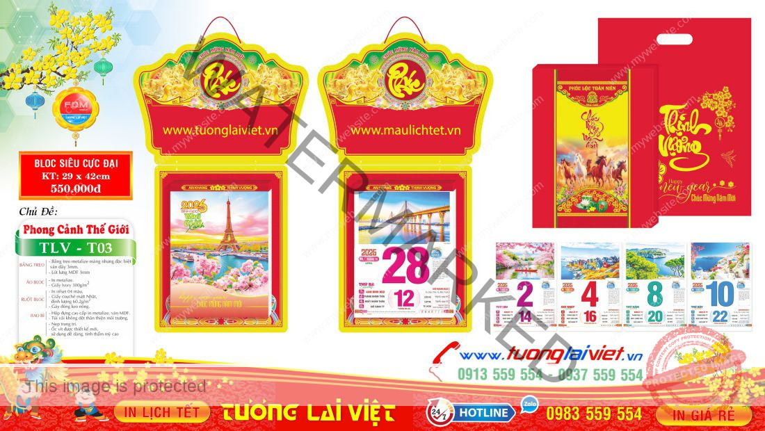 Lịch bloc siêu cực đại Phong Cảnh Thế Giới