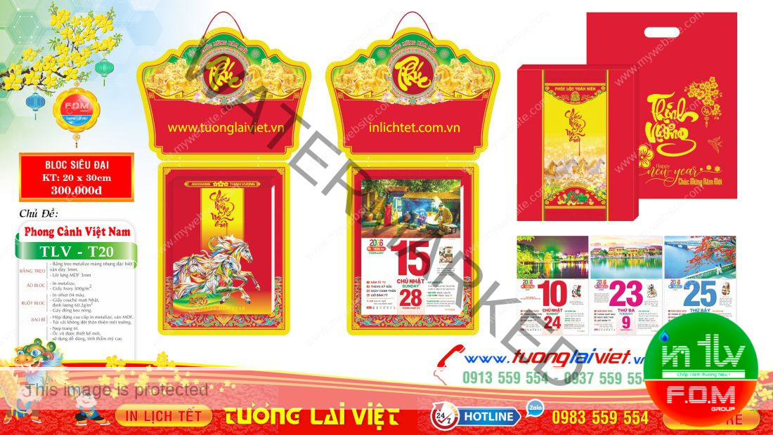 Lịch bloc siêu đại Phong Cảnh Việt Nam