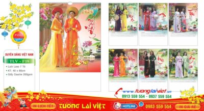 Mẫu Lịch Tờ Áo Dài