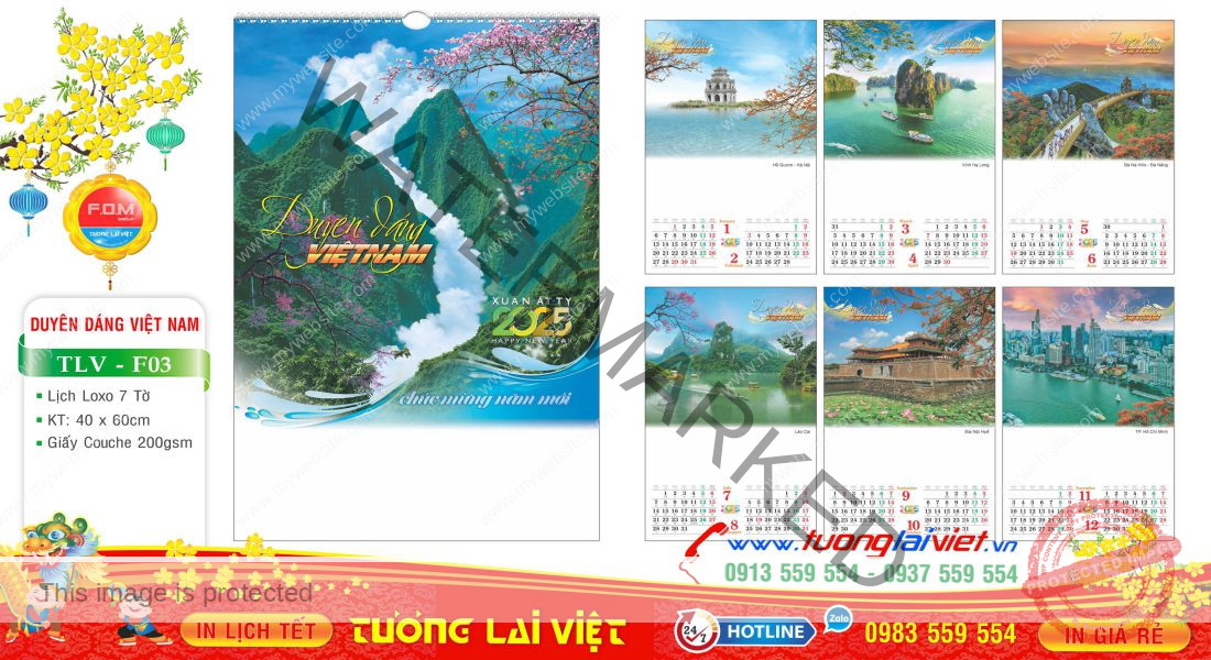 Mẫu Lịch Tờ Du Lịch Việt Nam