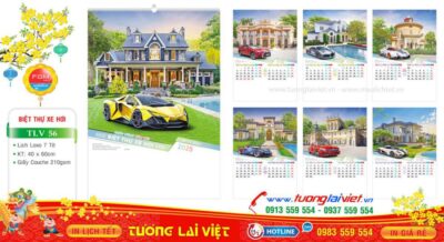 Mẫu Lịch Tờ Nhà Và Xe