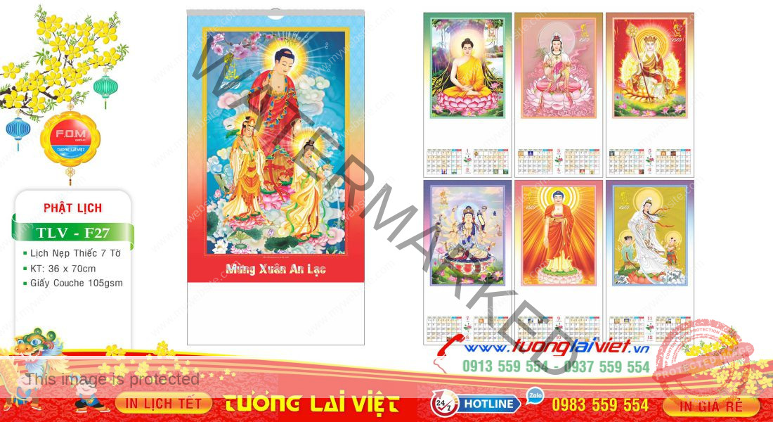 Mẫu Lịch Tờ Phật Lịch