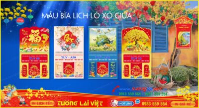 Mẫu Bìa Lịch Bloc Lò Xo Giữa