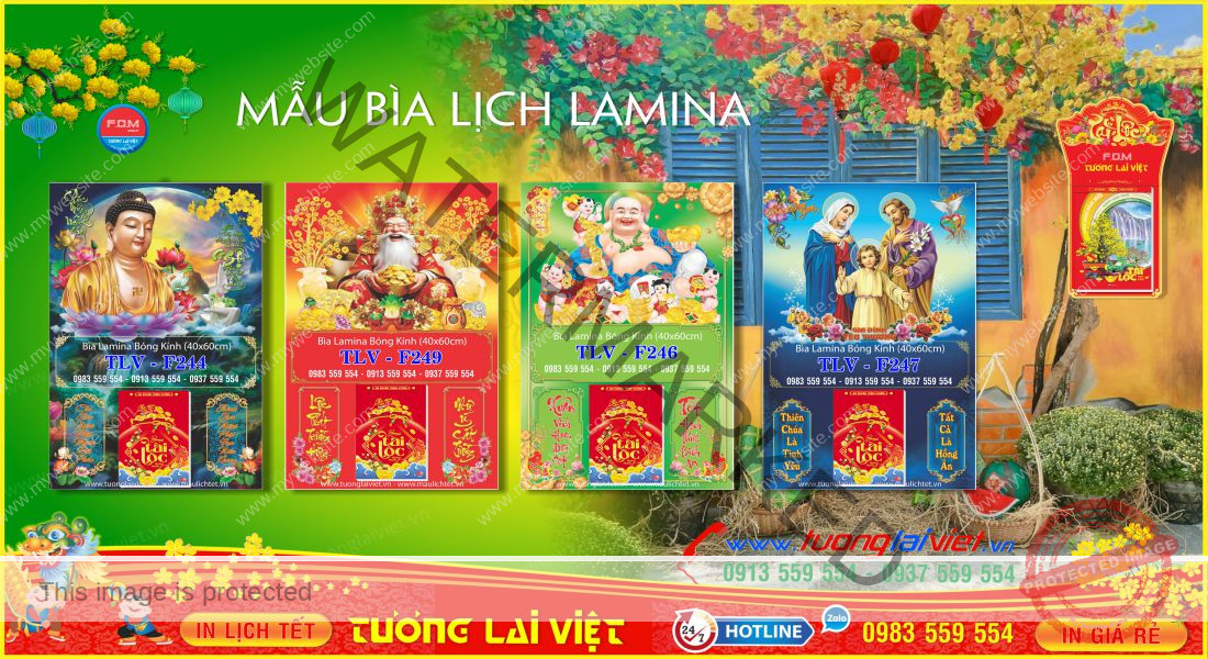 Mẫu Lịch Tết Laminate